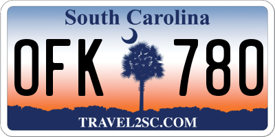 SC license plate OFK780