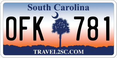 SC license plate OFK781