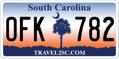 SC license plate OFK782