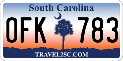 SC license plate OFK783