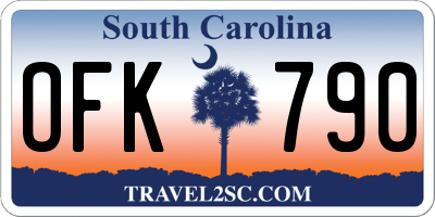 SC license plate OFK790
