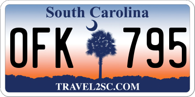 SC license plate OFK795