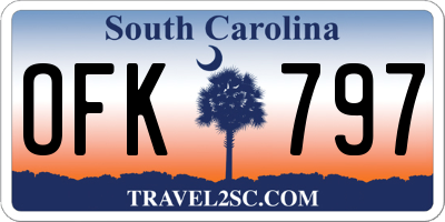 SC license plate OFK797