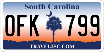 SC license plate OFK799