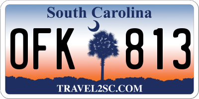 SC license plate OFK813