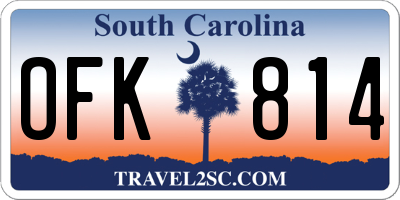 SC license plate OFK814