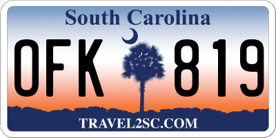 SC license plate OFK819