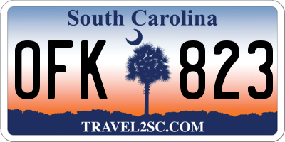 SC license plate OFK823