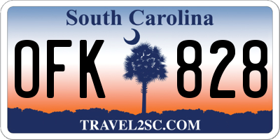 SC license plate OFK828