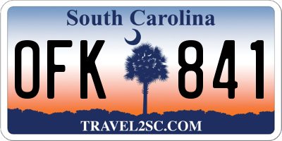 SC license plate OFK841