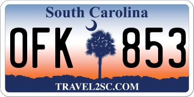 SC license plate OFK853