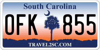 SC license plate OFK855