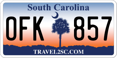 SC license plate OFK857