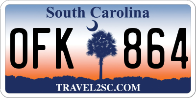 SC license plate OFK864