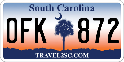 SC license plate OFK872