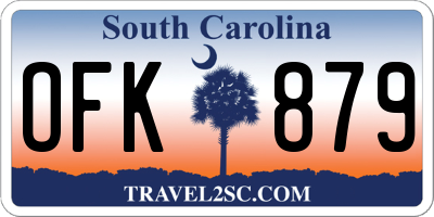 SC license plate OFK879