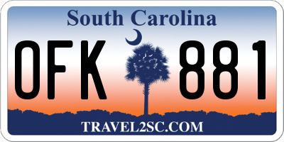 SC license plate OFK881