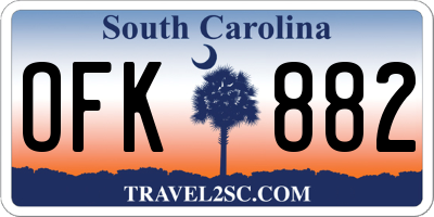 SC license plate OFK882