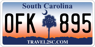 SC license plate OFK895