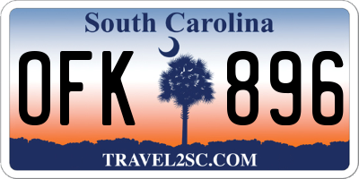 SC license plate OFK896