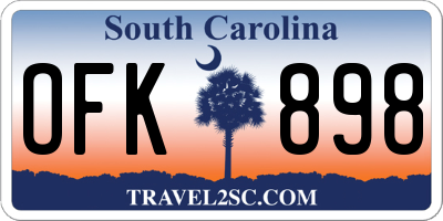 SC license plate OFK898