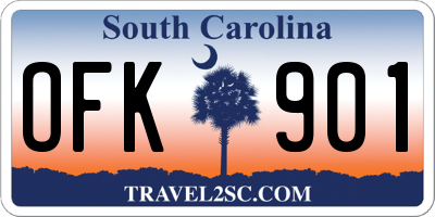 SC license plate OFK901