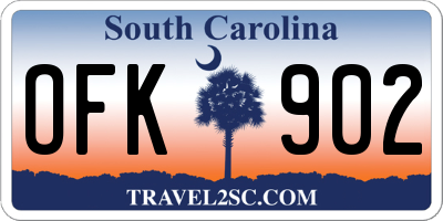SC license plate OFK902