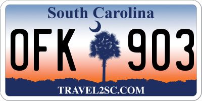 SC license plate OFK903