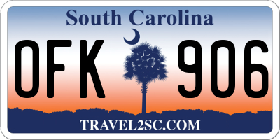 SC license plate OFK906