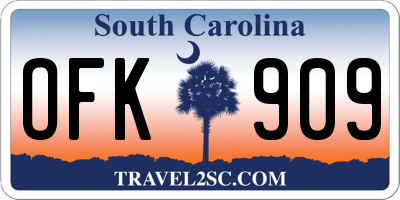 SC license plate OFK909