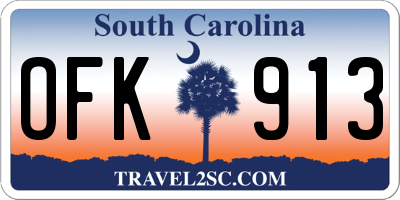 SC license plate OFK913