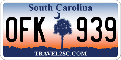 SC license plate OFK939