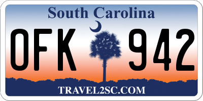 SC license plate OFK942