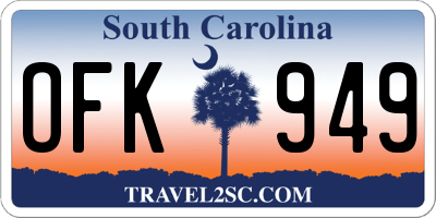 SC license plate OFK949