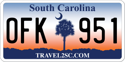 SC license plate OFK951