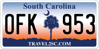 SC license plate OFK953