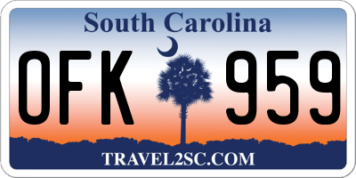 SC license plate OFK959