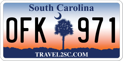 SC license plate OFK971