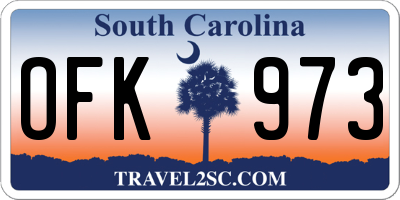 SC license plate OFK973