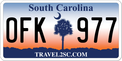 SC license plate OFK977