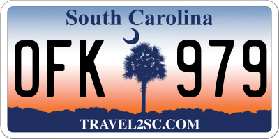 SC license plate OFK979