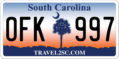 SC license plate OFK997