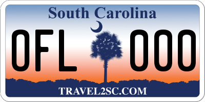 SC license plate OFL000