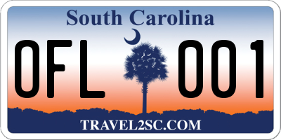 SC license plate OFL001