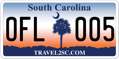 SC license plate OFL005