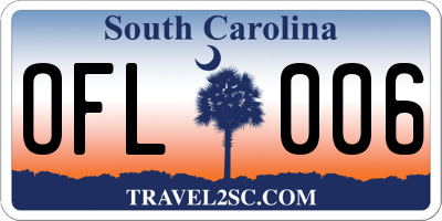 SC license plate OFL006