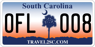 SC license plate OFL008