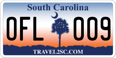 SC license plate OFL009