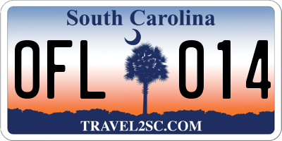 SC license plate OFL014