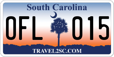 SC license plate OFL015